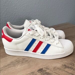 Adidas ‘Americana’ Superstar Red White and Blue Big Kids Size 6 EU 38 2/3
